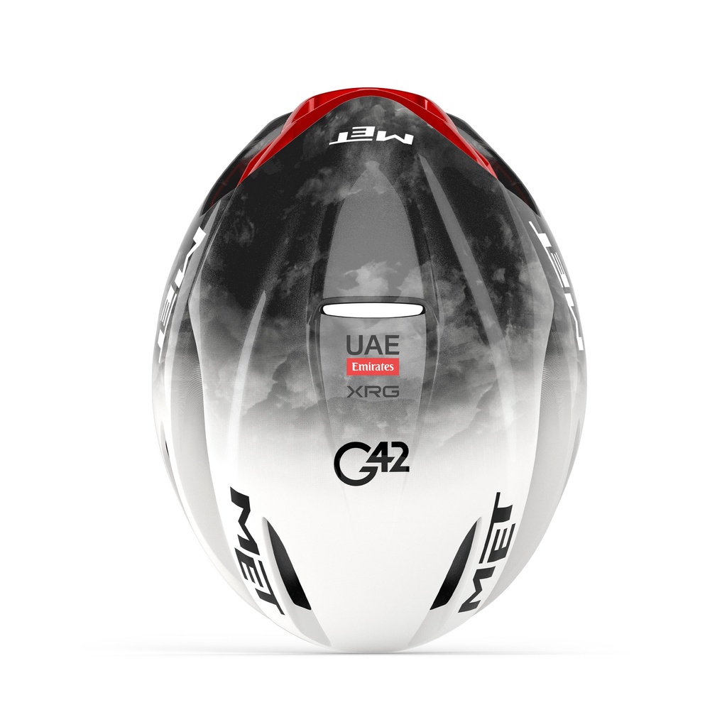 MET Manta Mips UAE Team Edition 2025 kerékpáros sisak [fehér-szürke-piros, 52-56 cm (S)]