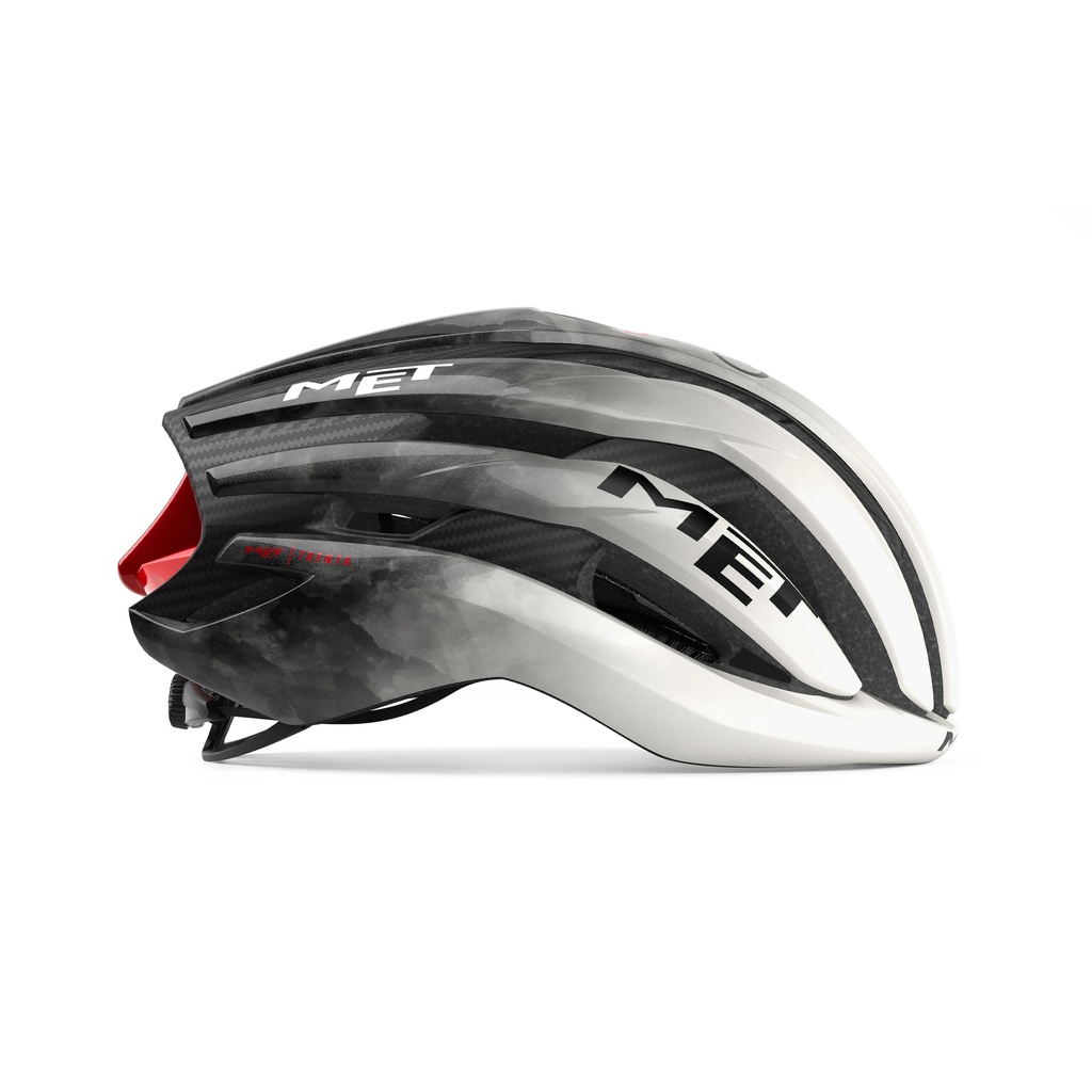 MET Trenta 3K Carbon Mips UAE Team Edition 2025 kerékpáros sisak [fehér-szürke-piros, 56-58 cm (M)]