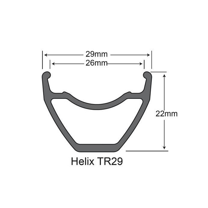 Abroncs SUNringlé HELIX TR29 tubeless ready 29" 32h fekete