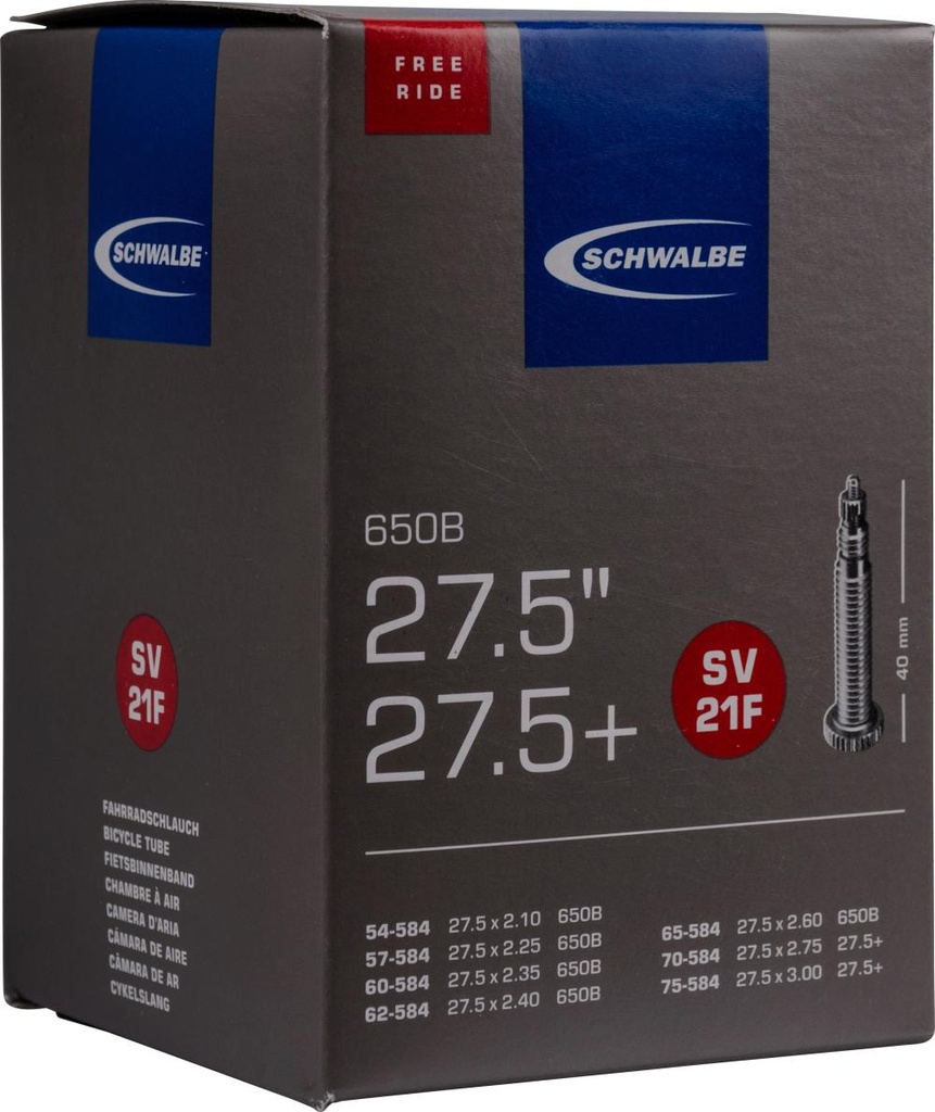BELSŐ SCHWALBE 27,5 SV21F 27,5x2,10-3,00 FREERIDE 40MM 200g {25/7}