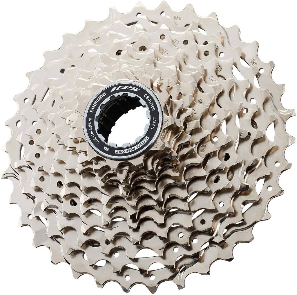 SHIMANO CASSETTE SPROCKET, CS-R7100, 105, 12-SPEED,11-12-13-14-15-17-19-21-24-27