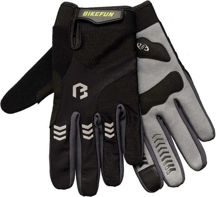 Kesztyű BIKEFUN hosszú Controll szürke