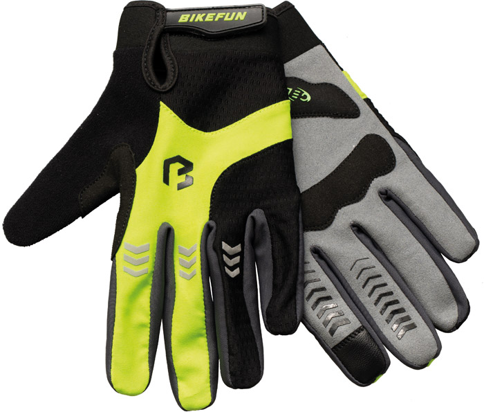 Kesztyű BIKEFUN hosszú Controll zöld