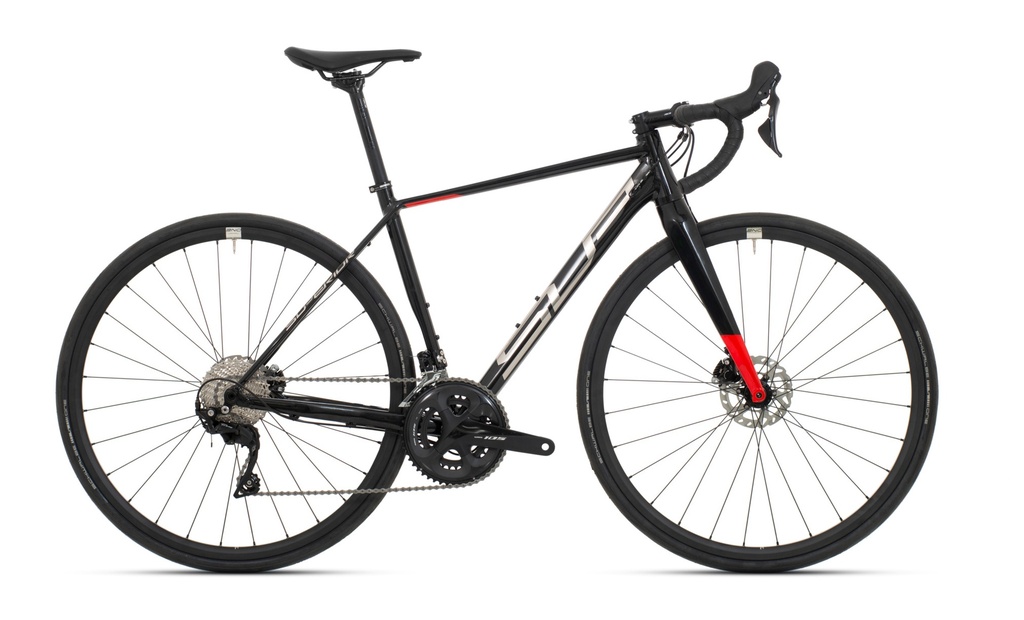 Superior X-ROAD Issue országúti kerékpár [56 cm (L), fényes metál fekete-króm ezüst-team piros]