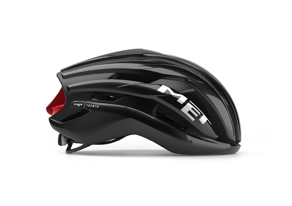 MET Trenta Mips kerékpáros sisak [fényes fekete-piros, 52-56 cm (S)]