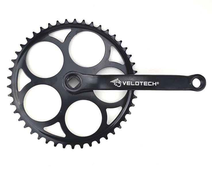 Velotech hajtómű acél fekete