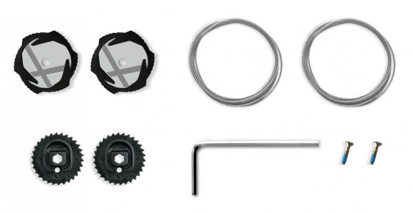 NORTHWAVE CIPŐTARTOZÉK SLW X-DIAL csat szett, fekete-fehér
