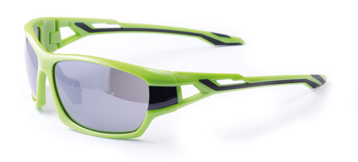 Szemüveg BIKEFUN SPY fekete/zöld #2 smoke lencse, flash mirror C3
