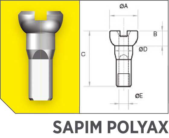 Küllőanya SAPIM POLYAX Alu 14G 14 mm ezüst