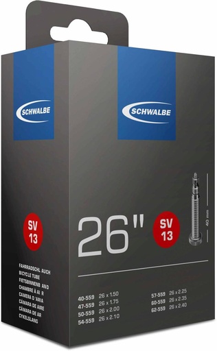 [#PL-10425143.01] BELSŐ SCHWALBE 26 SV13 26x1,50-2,40 40MM 191g FÓLIÁS DOBOZ {25/7}