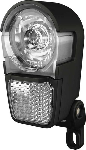 [#CS-44100026] LMS H-Ike elemes első lámpa 1 LED 15 LUX fekete tartóval
