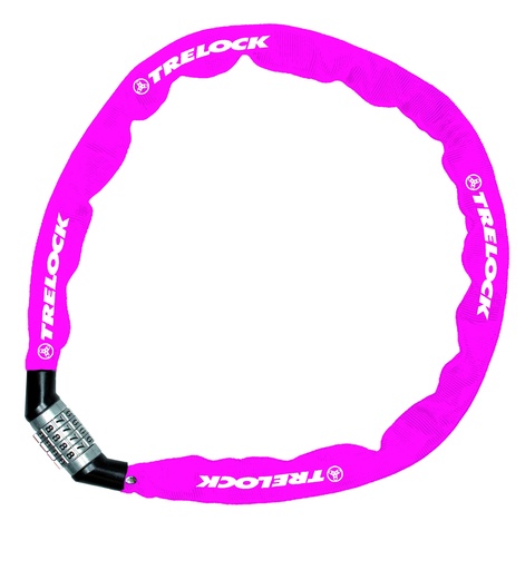 [#BL-183531] Trelock BC 115 Code számzáras láncos zár [pink, 110 cm]