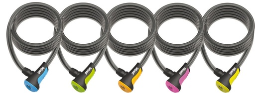 [#VP-8163] Lakat Onguard Neon spirál kábel kulcsos120cmx12mm (5db:sárga,kék, zöld, narancs, pink)