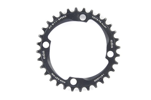 [#BL-141149] a2Z Narrow Wide (BCD: 104) 4 furatos szimmetrikus lánctányér [fekete, 30]