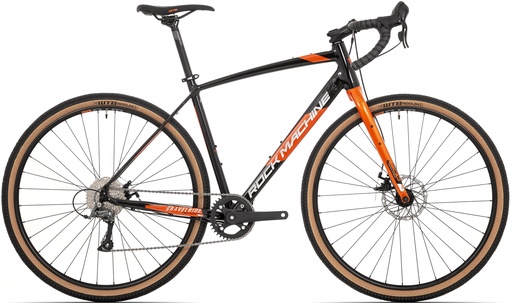 [#BL-210796] Rock Machine Gravelride 200 gravel kerékpár [56 cm, fényes fekete/narancs/ezüst]
