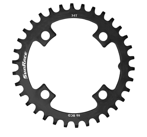 [#BL-166580] Sunrace CRMS Narrow Wide 4 furatos szimmetrikus lánctányér [fekete, 34]