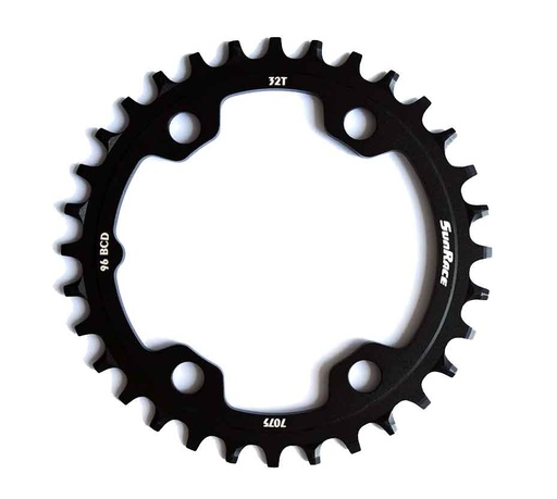 [#BL-197277] Sunrace CRMX30 Narrow Wide 4 furatos aszimmetrikus lánctányér [fekete, 34]
