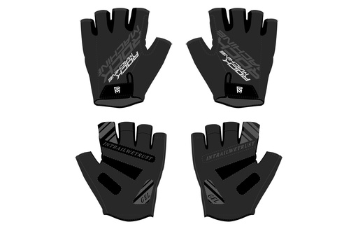 [#BL-199747] Rock Machine Race SF nyári rövid ujjú kerékpáros kesztyű [fekete/szürke, XXL]
