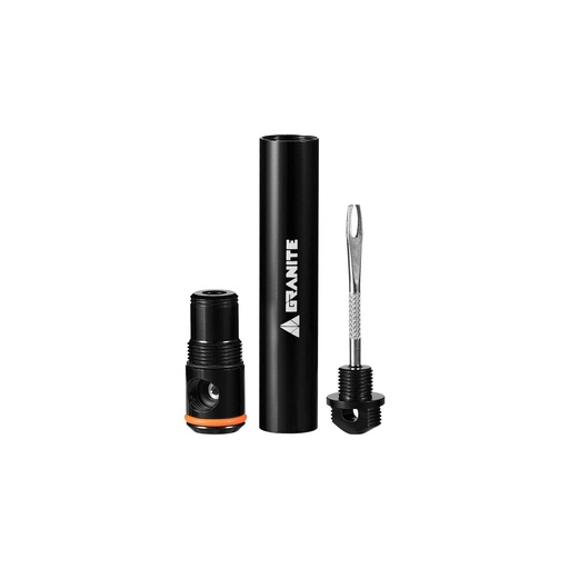 [#BL-253026] Granite Suture Aero tire plug tubeless defektjavító készlet Co2 töltőfejjel [fekete]