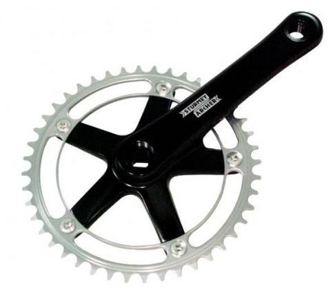 [#BL-100609] Sturmey Archer FCT68 SingleSpeed/Fixie/Pálya 48T négyszögtengelyes hajtómű [fekete-ezüst, 48, 170 mm]