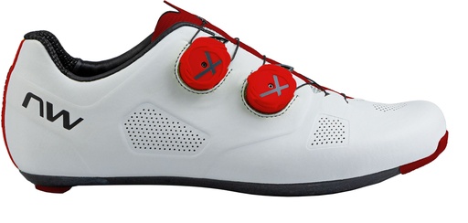 [#BF-80251040-54-42] Cipő NORTHWAVE ROAD REVOLUTION FEHÉR/FLUO PIROS